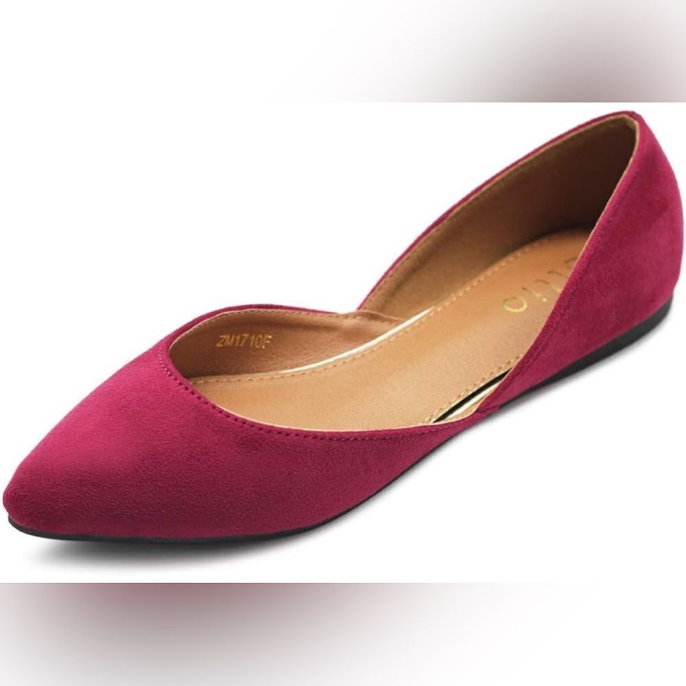 Ollio Women's Red Flats